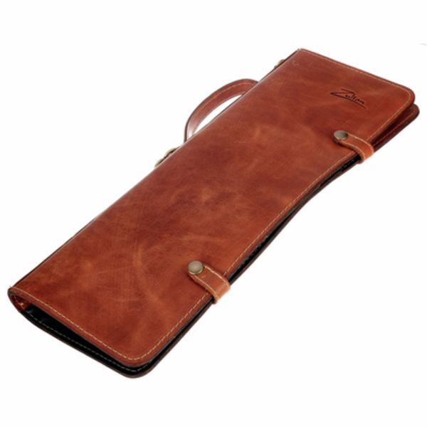 Leather Stick Bag Tan Brown